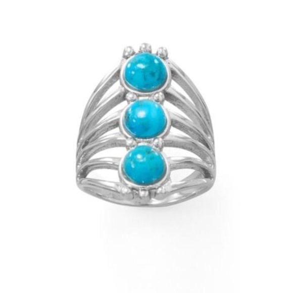New Turquoise and Sterling Silver Ring - Picture 3 of 13